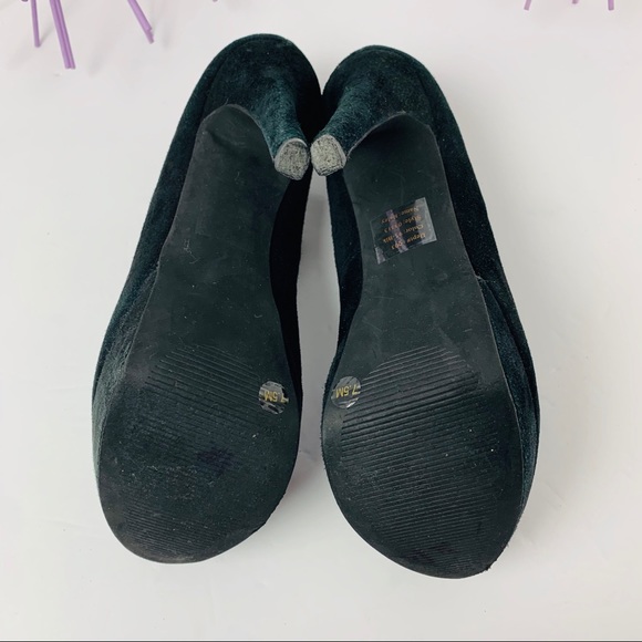 Bakers / Black Velour Mesh Platform Heels - Picture 7 of 7